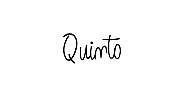 Make a beautiful signature design for name Quinto. With this signature (Angelique-Rose-font-FFP) style, you can create a handwritten signature for free. Quinto signature style 5 images and pictures png
