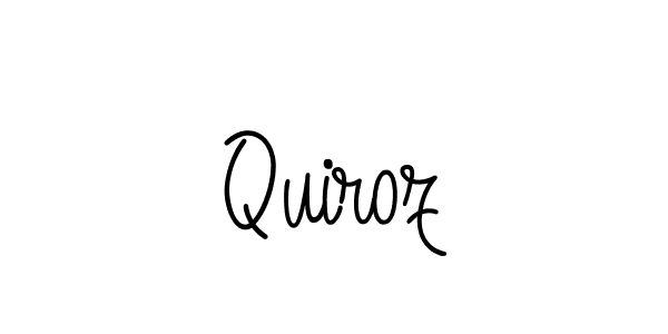 How to Draw Quiroz signature style? Angelique-Rose-font-FFP is a latest design signature styles for name Quiroz. Quiroz signature style 5 images and pictures png