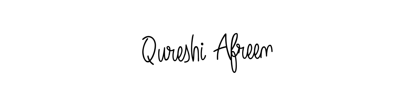Design your own signature with our free online signature maker. With this signature software, you can create a handwritten (Angelique-Rose-font-FFP) signature for name Qureshi Afreen. Qureshi Afreen signature style 5 images and pictures png