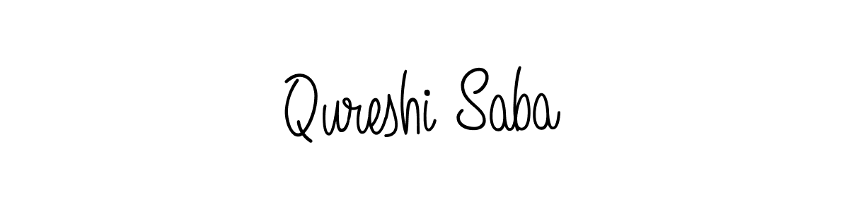 Qureshi Saba stylish signature style. Best Handwritten Sign (Angelique-Rose-font-FFP) for my name. Handwritten Signature Collection Ideas for my name Qureshi Saba. Qureshi Saba signature style 5 images and pictures png