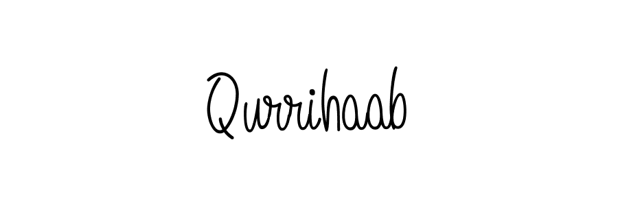 Create a beautiful signature design for name Qurrihaab. With this signature (Angelique-Rose-font-FFP) fonts, you can make a handwritten signature for free. Qurrihaab signature style 5 images and pictures png