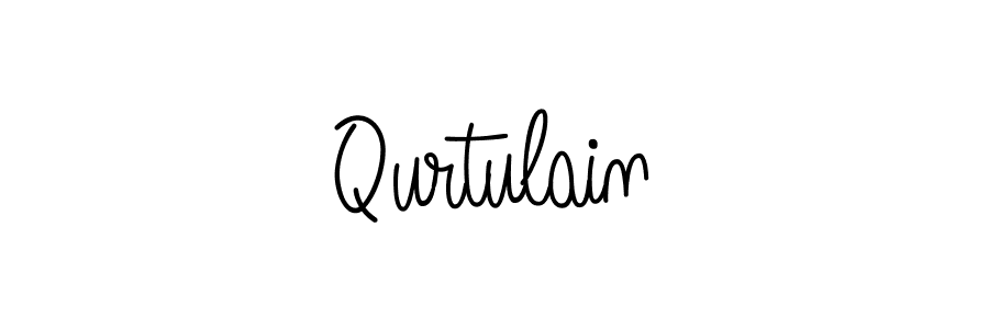 Make a beautiful signature design for name Qurtulain. With this signature (Angelique-Rose-font-FFP) style, you can create a handwritten signature for free. Qurtulain signature style 5 images and pictures png