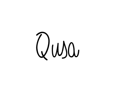 Use a signature maker to create a handwritten signature online. With this signature software, you can design (Angelique-Rose-font-FFP) your own signature for name Qusa. Qusa signature style 5 images and pictures png
