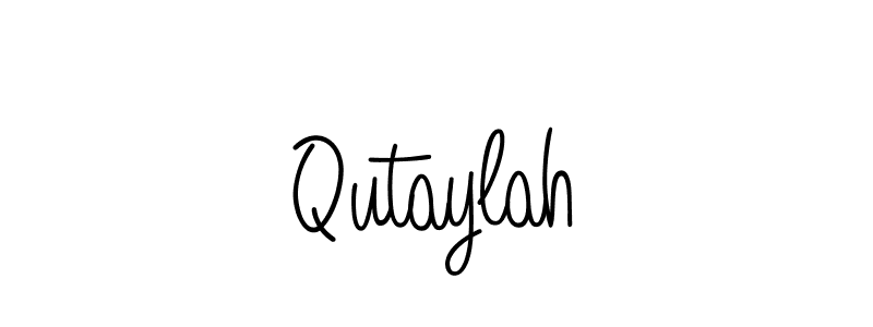 How to make Qutaylah signature? Angelique-Rose-font-FFP is a professional autograph style. Create handwritten signature for Qutaylah name. Qutaylah signature style 5 images and pictures png