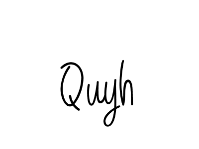 How to make Quyh name signature. Use Angelique-Rose-font-FFP style for creating short signs online. This is the latest handwritten sign. Quyh signature style 5 images and pictures png