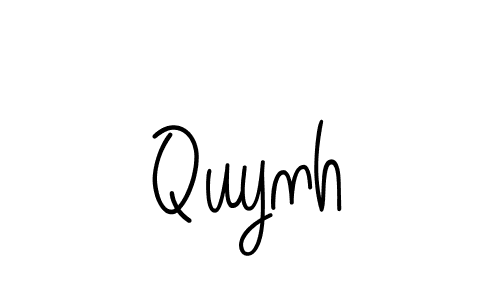 Design your own signature with our free online signature maker. With this signature software, you can create a handwritten (Angelique-Rose-font-FFP) signature for name Quynh. Quynh signature style 5 images and pictures png