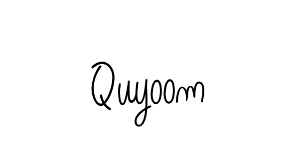 Create a beautiful signature design for name Quyoom. With this signature (Angelique-Rose-font-FFP) fonts, you can make a handwritten signature for free. Quyoom signature style 5 images and pictures png