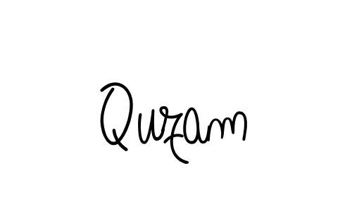 Quzam stylish signature style. Best Handwritten Sign (Angelique-Rose-font-FFP) for my name. Handwritten Signature Collection Ideas for my name Quzam. Quzam signature style 5 images and pictures png