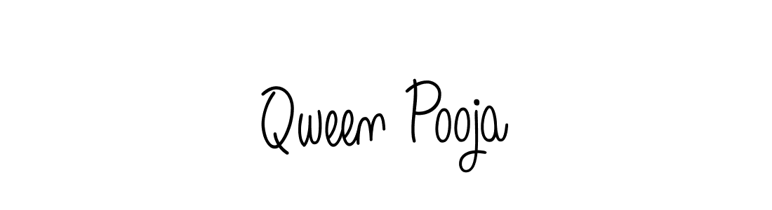 Also we have Qween Pooja name is the best signature style. Create professional handwritten signature collection using Angelique-Rose-font-FFP autograph style. Qween Pooja signature style 5 images and pictures png