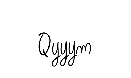 Qyyym stylish signature style. Best Handwritten Sign (Angelique-Rose-font-FFP) for my name. Handwritten Signature Collection Ideas for my name Qyyym. Qyyym signature style 5 images and pictures png