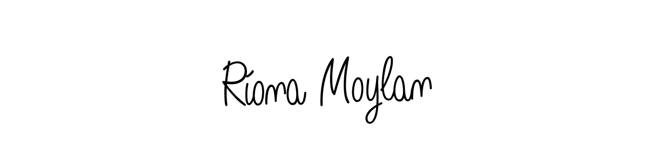 Ríona Moylan stylish signature style. Best Handwritten Sign (Angelique-Rose-font-FFP) for my name. Handwritten Signature Collection Ideas for my name Ríona Moylan. Ríona Moylan signature style 5 images and pictures png