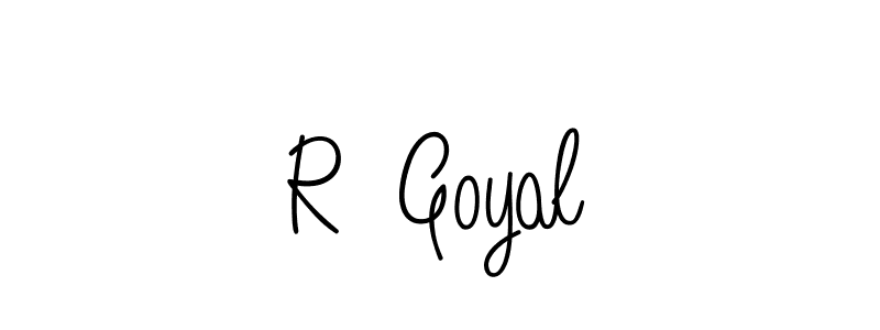 You should practise on your own different ways (Angelique-Rose-font-FFP) to write your name (R  Goyal) in signature. don't let someone else do it for you. R  Goyal signature style 5 images and pictures png