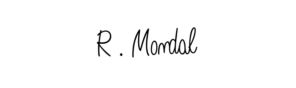 Create a beautiful signature design for name R . Mondal. With this signature (Angelique-Rose-font-FFP) fonts, you can make a handwritten signature for free. R . Mondal signature style 5 images and pictures png