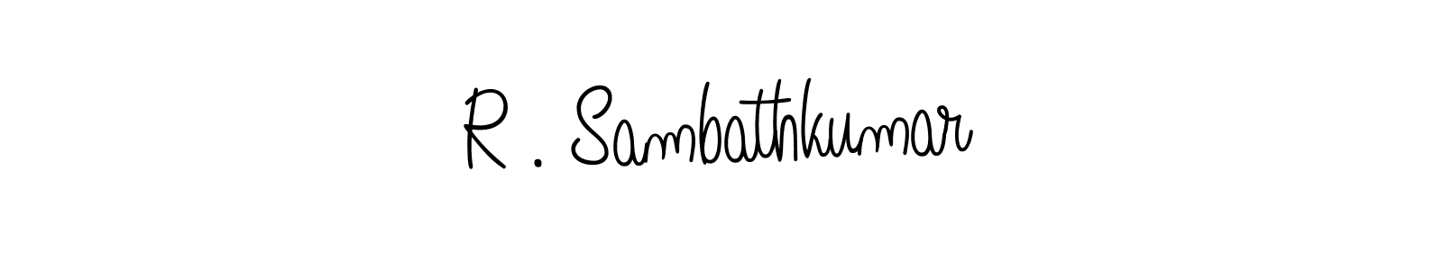 Make a beautiful signature design for name R . Sambathkumar. With this signature (Angelique-Rose-font-FFP) style, you can create a handwritten signature for free. R . Sambathkumar signature style 5 images and pictures png