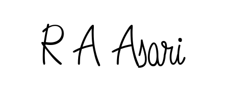 Explore multiple handwriting variations for R A Asari including this stunning Angelique-Rose-font-FFP design. Free to use across all platforms. R A Asari signature style 5 images and pictures png