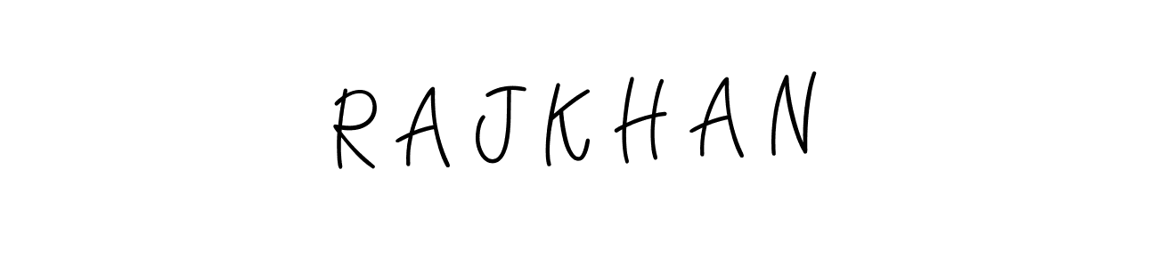 Design your own signature with our free online signature maker. With this signature software, you can create a handwritten (Angelique-Rose-font-FFP) signature for name R A J K H A N. R A J K H A N signature style 5 images and pictures png