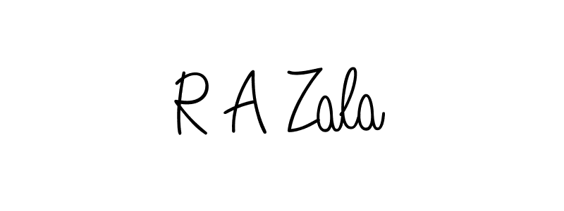 Design your own signature with our free online signature maker. With this signature software, you can create a handwritten (Angelique-Rose-font-FFP) signature for name R A Zala. R A Zala signature style 5 images and pictures png