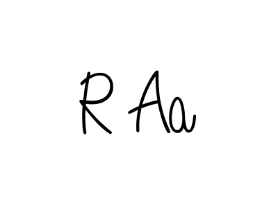 Design your own signature with our free online signature maker. With this signature software, you can create a handwritten (Angelique-Rose-font-FFP) signature for name R Aa. R Aa signature style 5 images and pictures png