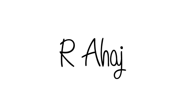 Angelique-Rose-font-FFP is a professional signature style that is perfect for those who want to add a touch of class to their signature. It is also a great choice for those who want to make their signature more unique. Get R Ahaj name to fancy signature for free. R Ahaj signature style 5 images and pictures png