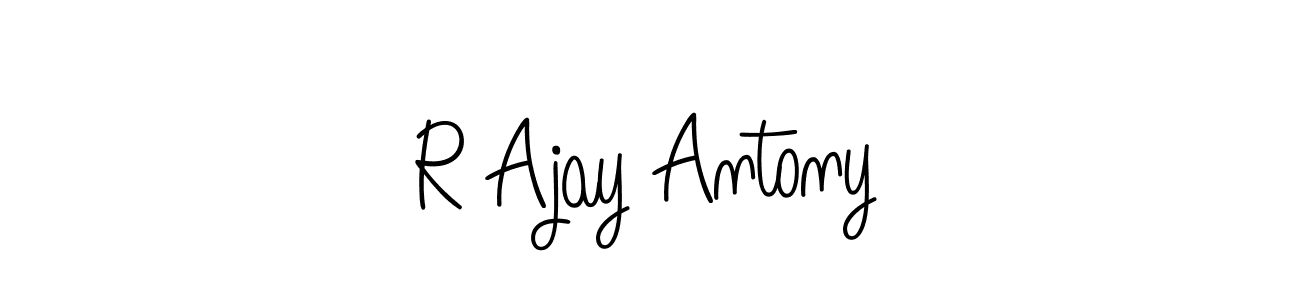 Design your own signature with our free online signature maker. With this signature software, you can create a handwritten (Angelique-Rose-font-FFP) signature for name R Ajay Antony. R Ajay Antony signature style 5 images and pictures png