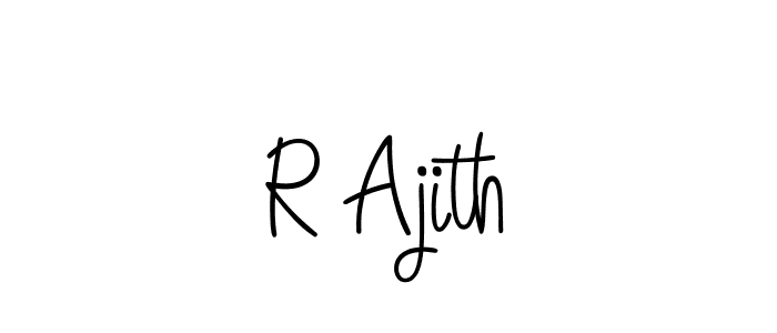 Design your own signature with our free online signature maker. With this signature software, you can create a handwritten (Angelique-Rose-font-FFP) signature for name R Ajith. R Ajith signature style 5 images and pictures png