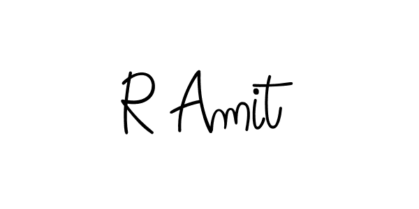 The best way (Angelique-Rose-font-FFP) to make a short signature is to pick only two or three words in your name. The name R Amit include a total of six letters. For converting this name. R Amit signature style 5 images and pictures png