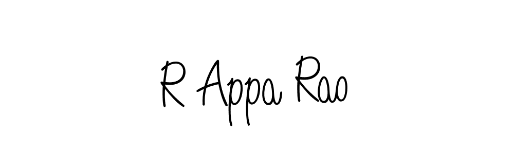 Also we have R Appa Rao name is the best signature style. Create professional handwritten signature collection using Angelique-Rose-font-FFP autograph style. R Appa Rao signature style 5 images and pictures png