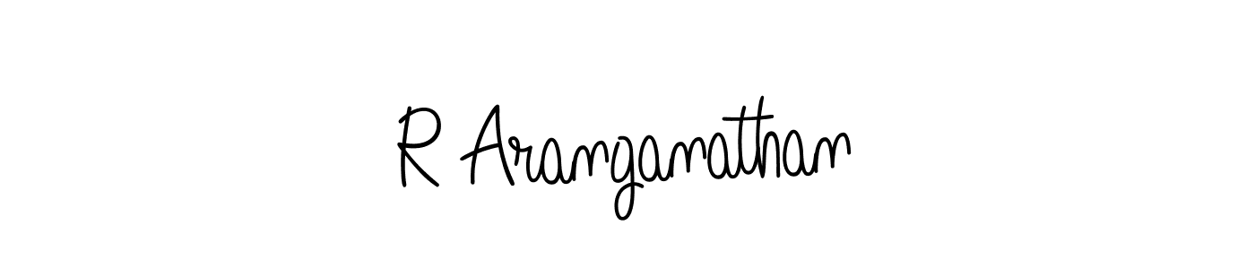 How to make R Aranganathan name signature. Use Angelique-Rose-font-FFP style for creating short signs online. This is the latest handwritten sign. R Aranganathan signature style 5 images and pictures png