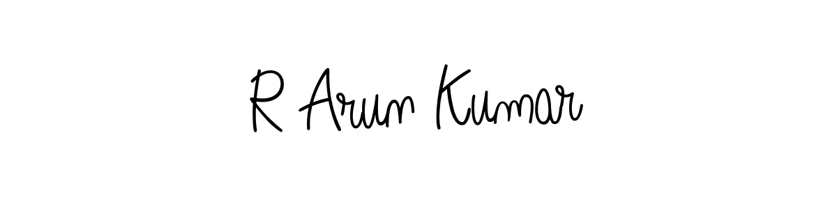 Create a beautiful signature design for name R Arun Kumar. With this signature (Angelique-Rose-font-FFP) fonts, you can make a handwritten signature for free. R Arun Kumar signature style 5 images and pictures png