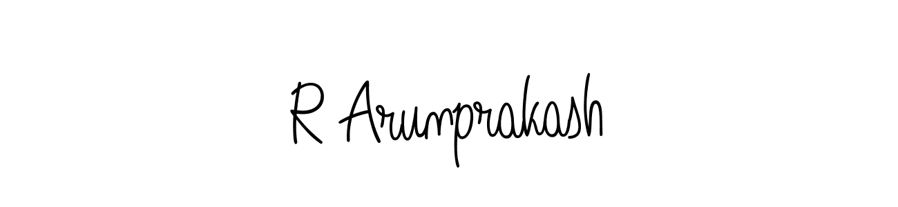 R Arunprakash stylish signature style. Best Handwritten Sign (Angelique-Rose-font-FFP) for my name. Handwritten Signature Collection Ideas for my name R Arunprakash. R Arunprakash signature style 5 images and pictures png