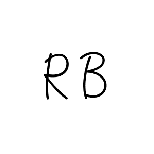 The best way (Angelique-Rose-font-FFP) to make a short signature is to pick only two or three words in your name. The name R B include a total of six letters. For converting this name. R B signature style 5 images and pictures png