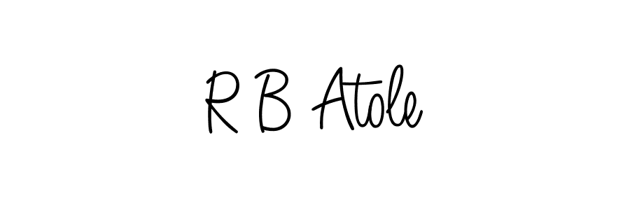 R B Atole stylish signature style. Best Handwritten Sign (Angelique-Rose-font-FFP) for my name. Handwritten Signature Collection Ideas for my name R B Atole. R B Atole signature style 5 images and pictures png