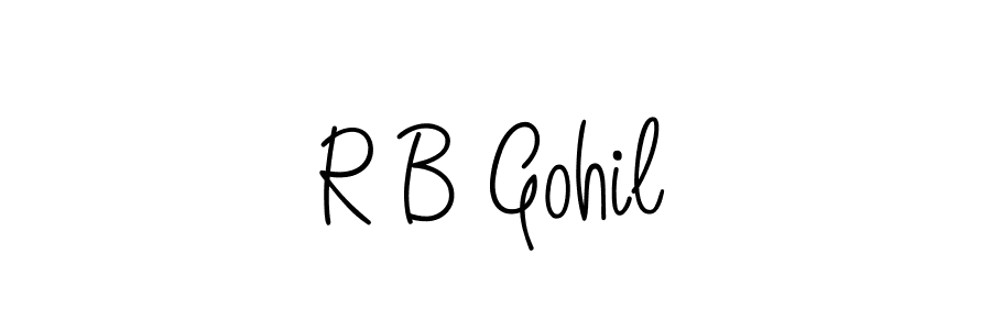 Make a beautiful signature design for name R B Gohil. Use this online signature maker to create a handwritten signature for free. R B Gohil signature style 5 images and pictures png