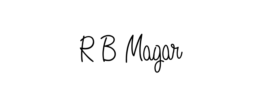 R B Magar stylish signature style. Best Handwritten Sign (Angelique-Rose-font-FFP) for my name. Handwritten Signature Collection Ideas for my name R B Magar. R B Magar signature style 5 images and pictures png