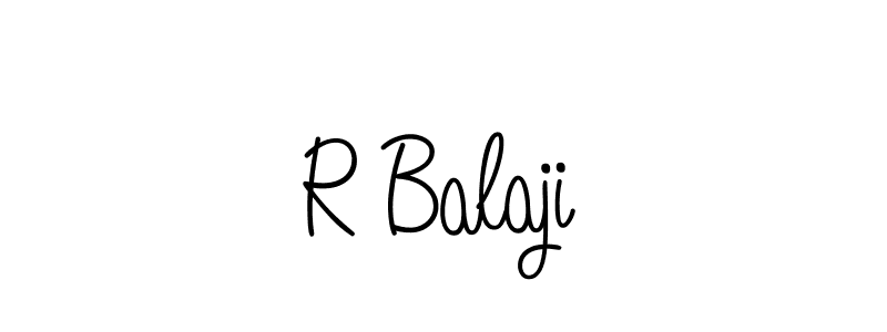 Make a beautiful signature design for name R Balaji. With this signature (Angelique-Rose-font-FFP) style, you can create a handwritten signature for free. R Balaji signature style 5 images and pictures png