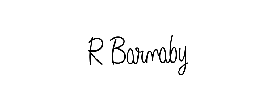 Make a beautiful signature design for name R Barnaby. With this signature (Angelique-Rose-font-FFP) style, you can create a handwritten signature for free. R Barnaby signature style 5 images and pictures png