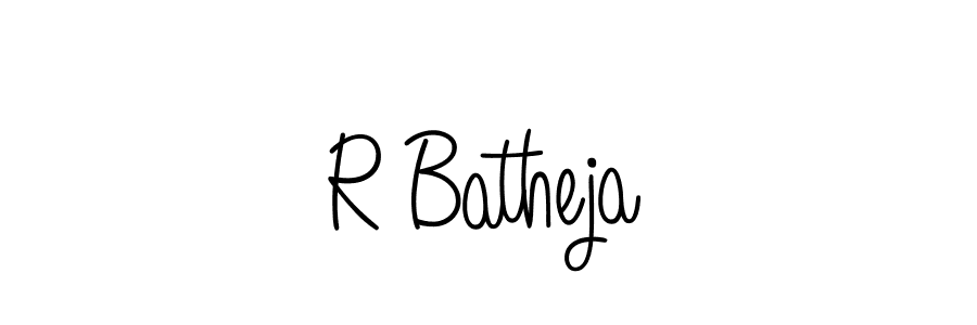 You should practise on your own different ways (Angelique-Rose-font-FFP) to write your name (R Batheja) in signature. don't let someone else do it for you. R Batheja signature style 5 images and pictures png