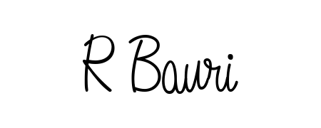 Enhance your business communications with R Bauri signature in Angelique-Rose-font-FFP lettering. Clean, modern, and universally compatible. R Bauri signature style 5 images and pictures png