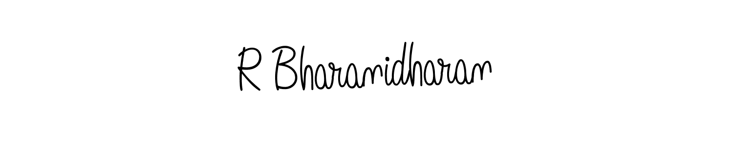 Make a beautiful signature design for name R Bharanidharan. With this signature (Angelique-Rose-font-FFP) style, you can create a handwritten signature for free. R Bharanidharan signature style 5 images and pictures png