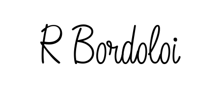 Looking for an artistic signature for R Bordoloi? The Angelique-Rose-font-FFP calligraphy style gives a sophisticated flow suitable for business cards and emails. R Bordoloi signature style 5 images and pictures png