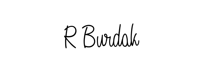Design your own signature with our free online signature maker. With this signature software, you can create a handwritten (Angelique-Rose-font-FFP) signature for name R Burdak. R Burdak signature style 5 images and pictures png