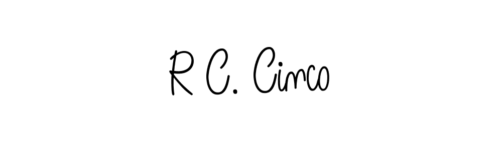 Make a beautiful signature design for name R C. Cinco. With this signature (Angelique-Rose-font-FFP) style, you can create a handwritten signature for free. R C. Cinco signature style 5 images and pictures png