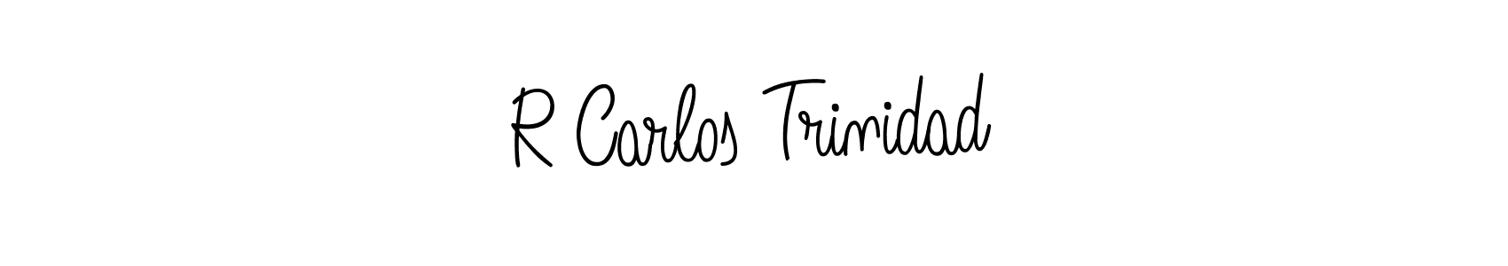 Make a beautiful signature design for name R Carlos Trinidad. With this signature (Angelique-Rose-font-FFP) style, you can create a handwritten signature for free. R Carlos Trinidad signature style 5 images and pictures png