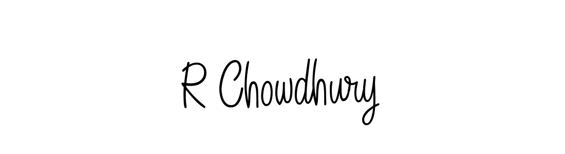 Make a beautiful signature design for name R Chowdhury. With this signature (Angelique-Rose-font-FFP) style, you can create a handwritten signature for free. R Chowdhury signature style 5 images and pictures png