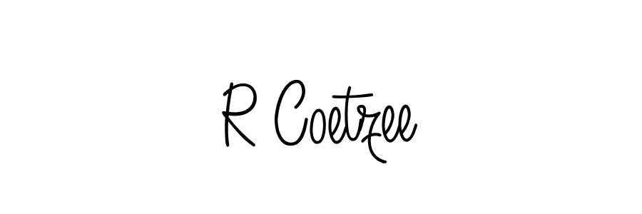Use a signature maker to create a handwritten signature online. With this signature software, you can design (Angelique-Rose-font-FFP) your own signature for name R Coetzee. R Coetzee signature style 5 images and pictures png