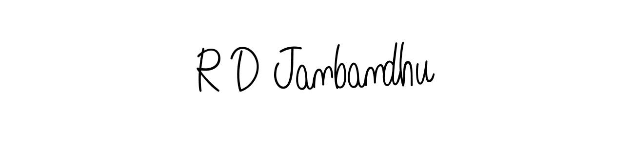 Make a beautiful signature design for name R D Janbandhu. With this signature (Angelique-Rose-font-FFP) style, you can create a handwritten signature for free. R D Janbandhu signature style 5 images and pictures png