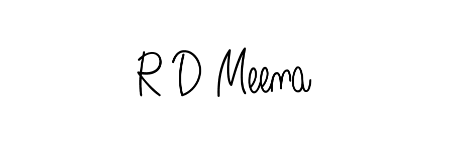 How to Draw R D Meena signature style? Angelique-Rose-font-FFP is a latest design signature styles for name R D Meena. R D Meena signature style 5 images and pictures png