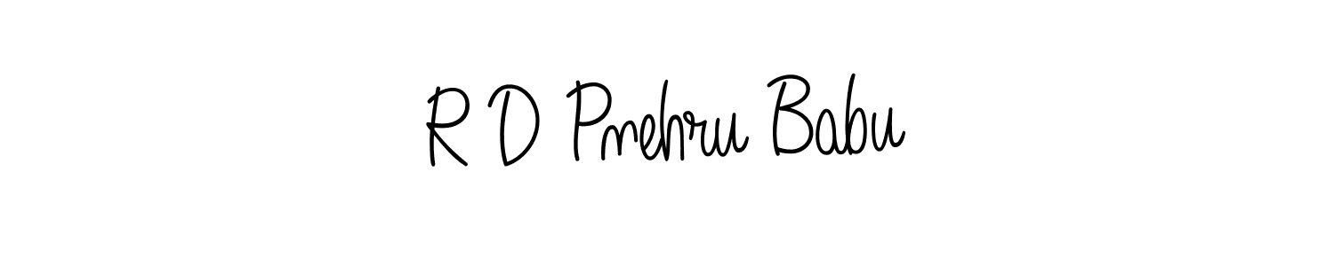 Create a beautiful signature design for name R D Pnehru Babu. With this signature (Angelique-Rose-font-FFP) fonts, you can make a handwritten signature for free. R D Pnehru Babu signature style 5 images and pictures png