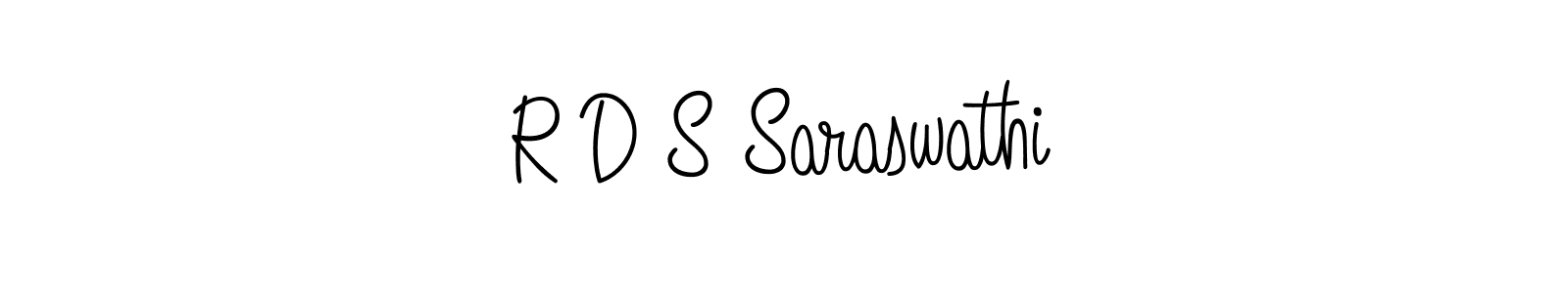 The best way (Angelique-Rose-font-FFP) to make a short signature is to pick only two or three words in your name. The name R D S Saraswathi include a total of six letters. For converting this name. R D S Saraswathi signature style 5 images and pictures png