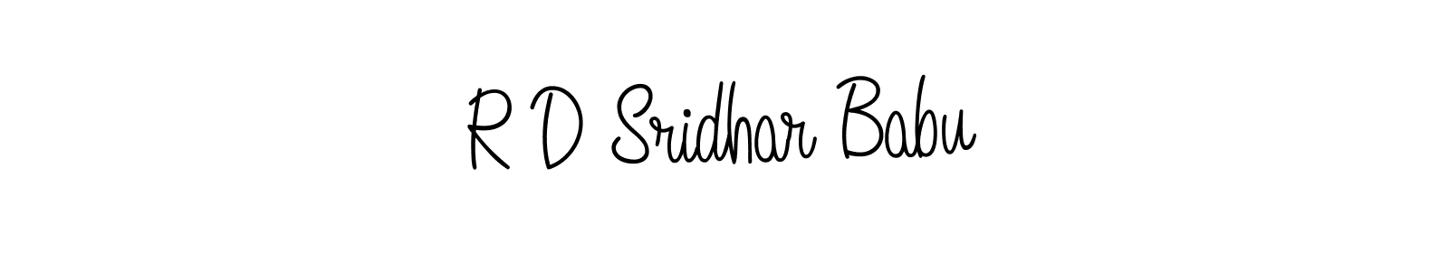 How to make R D Sridhar Babu name signature. Use Angelique-Rose-font-FFP style for creating short signs online. This is the latest handwritten sign. R D Sridhar Babu signature style 5 images and pictures png